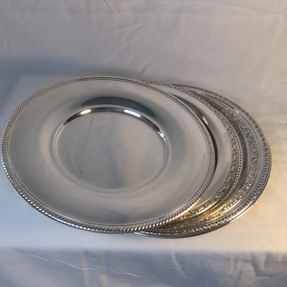 Reed & Barton Oneida Silversmiths Silverplate Platters Trays Chargers Lot